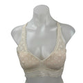 Victoria's Secret Women's Cream Floral Lace Racerback Wireless Bralette Bra S
