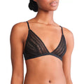Calvin Klein Minimalist Micro Lace Unlined Triangle Bra Black M