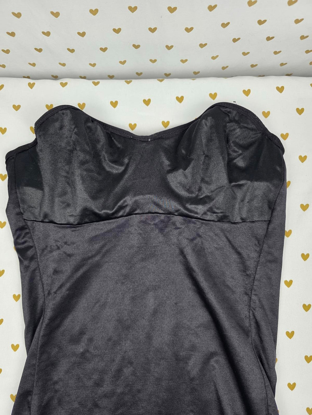 Victorias Secret Black Dress Shapewear Underwire Bra top Slimming VTG 36A
