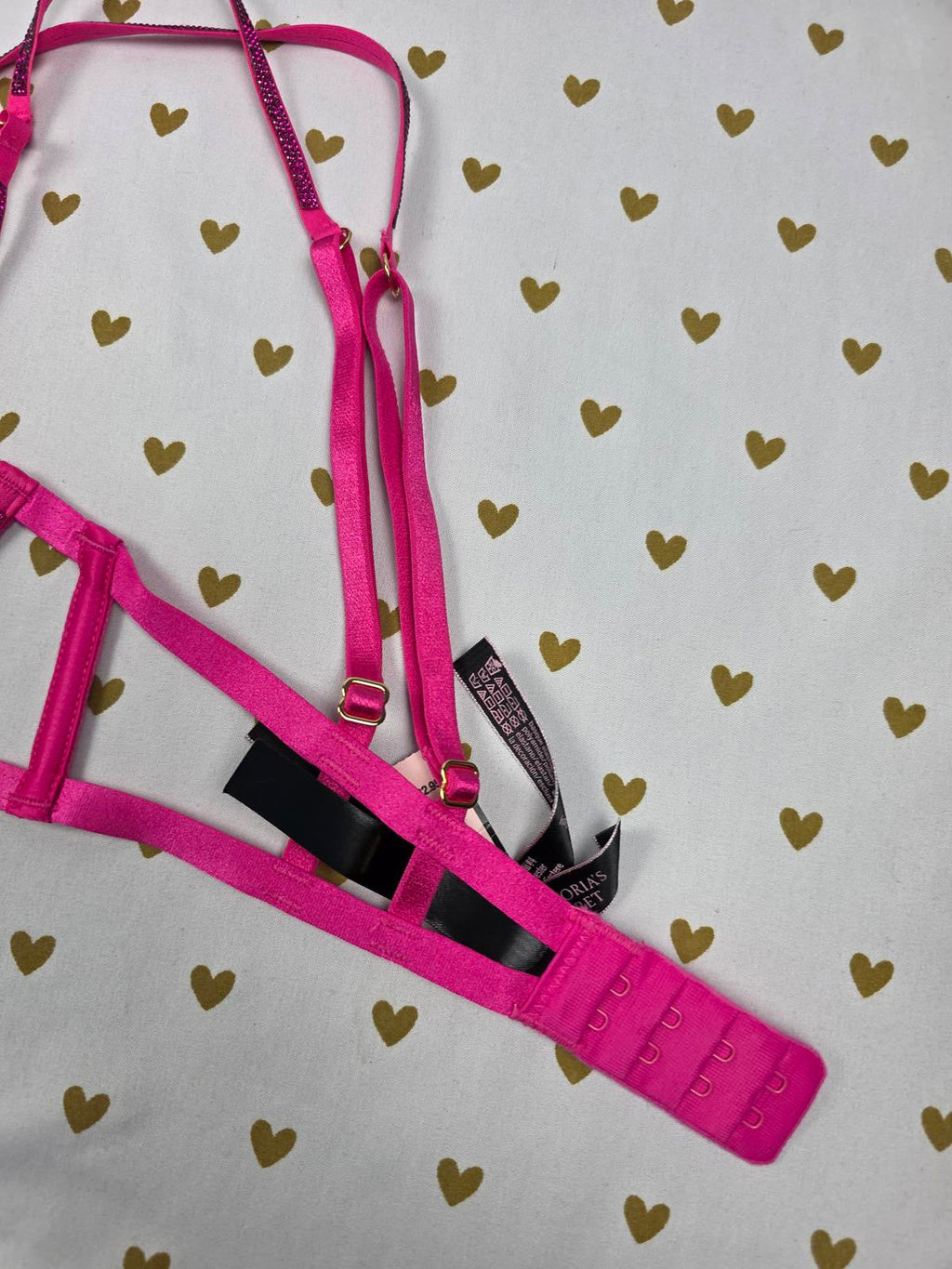 Victoria's Secret Shine Strappy Rhinestone Open-Cup Triangle NEW NWT XS