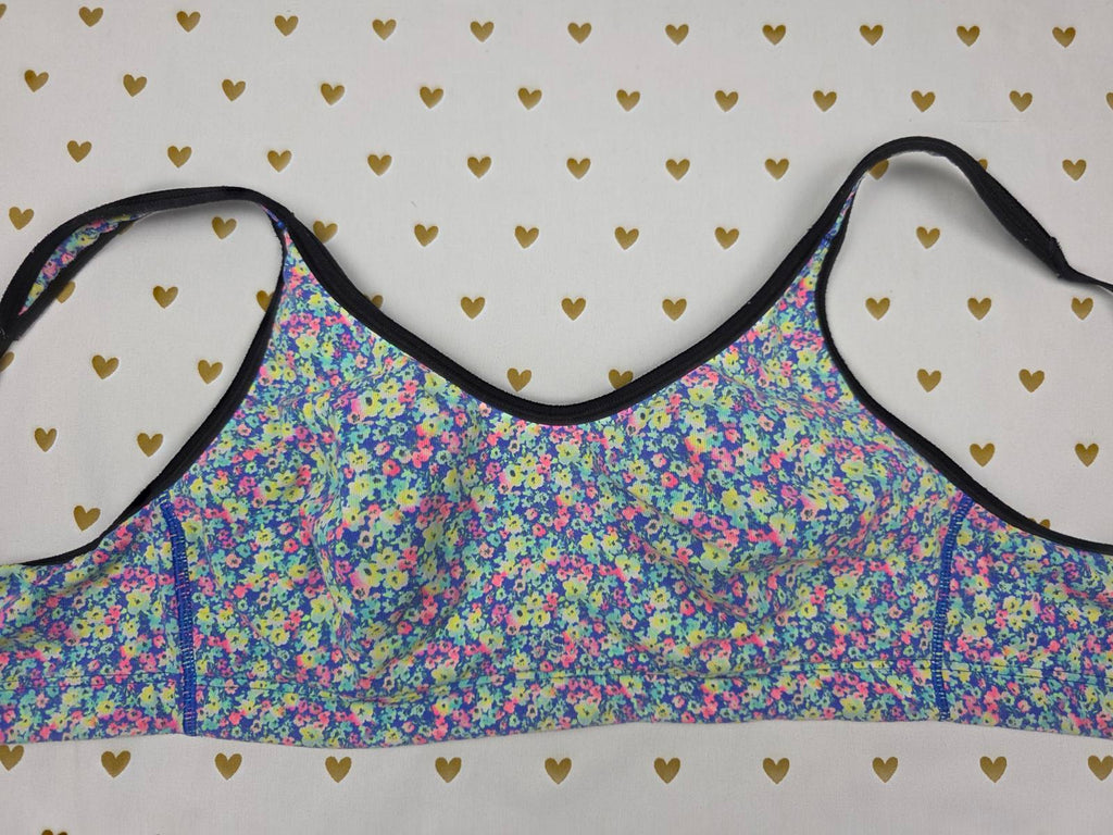 Victorias Secret Floral 34B Sports Bra Support Exercise Active  Tank Top