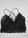 Victorias Secret Pink Black Lace Strappy SMALL Bralette Bra Top Tank