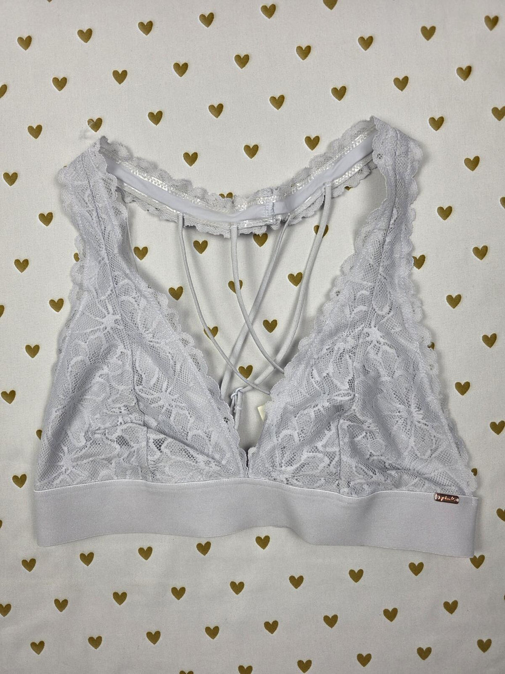 Victorias Secret Pink Blue Lacey Strappy Small Bralette Bra Top Tank