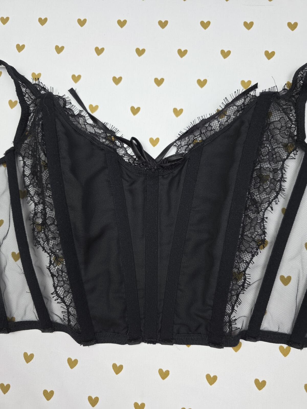 Victorias Secret Dream ANGELS Black Medium Sexy Bralette Bra Top Tank