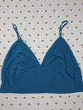 Victorias Secret Super Soft Blue Polka Dot LARGE Bralette Bra Top Tank