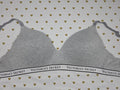 Victorias Secret Grey Logo strap wireless grey  T shirt Lightly lined bra 36D