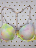 Victorias Secret  PINK Vintage Tye Dye Front Close racerback Demi 32D Bra