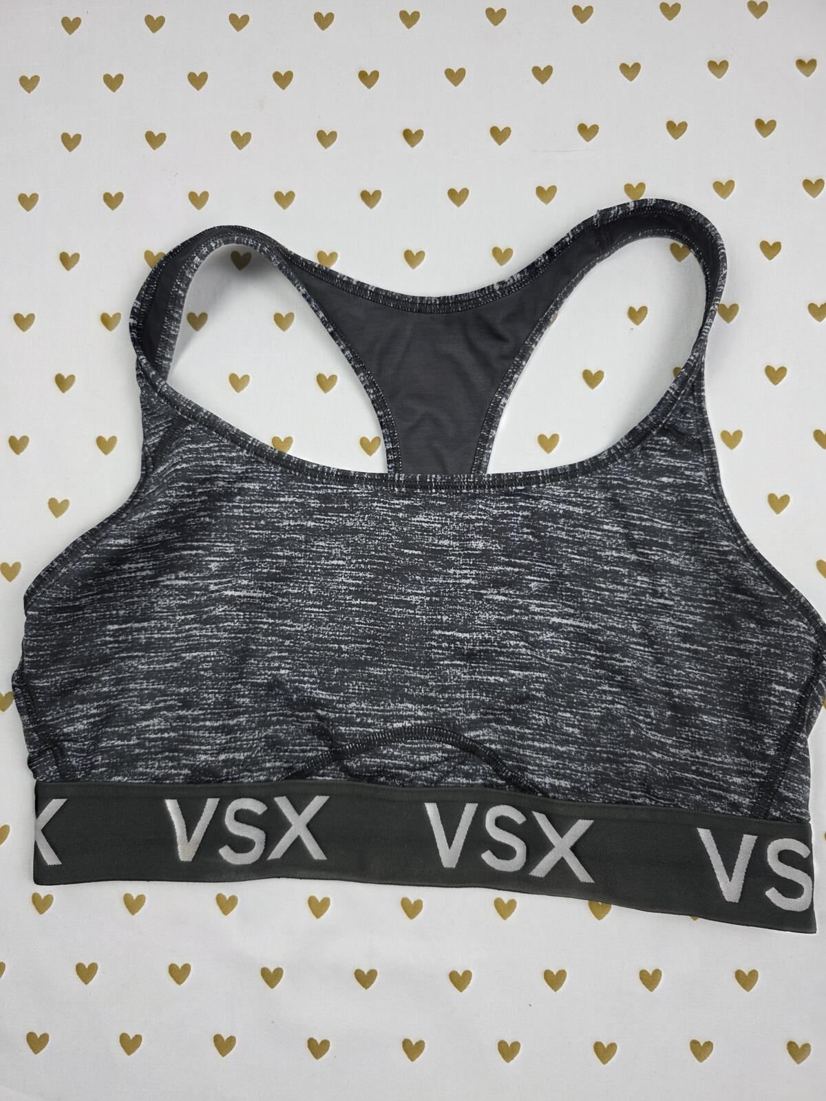 Victorias Secret VSX Sports Bra Large Grey Bralette Bra Top Tank