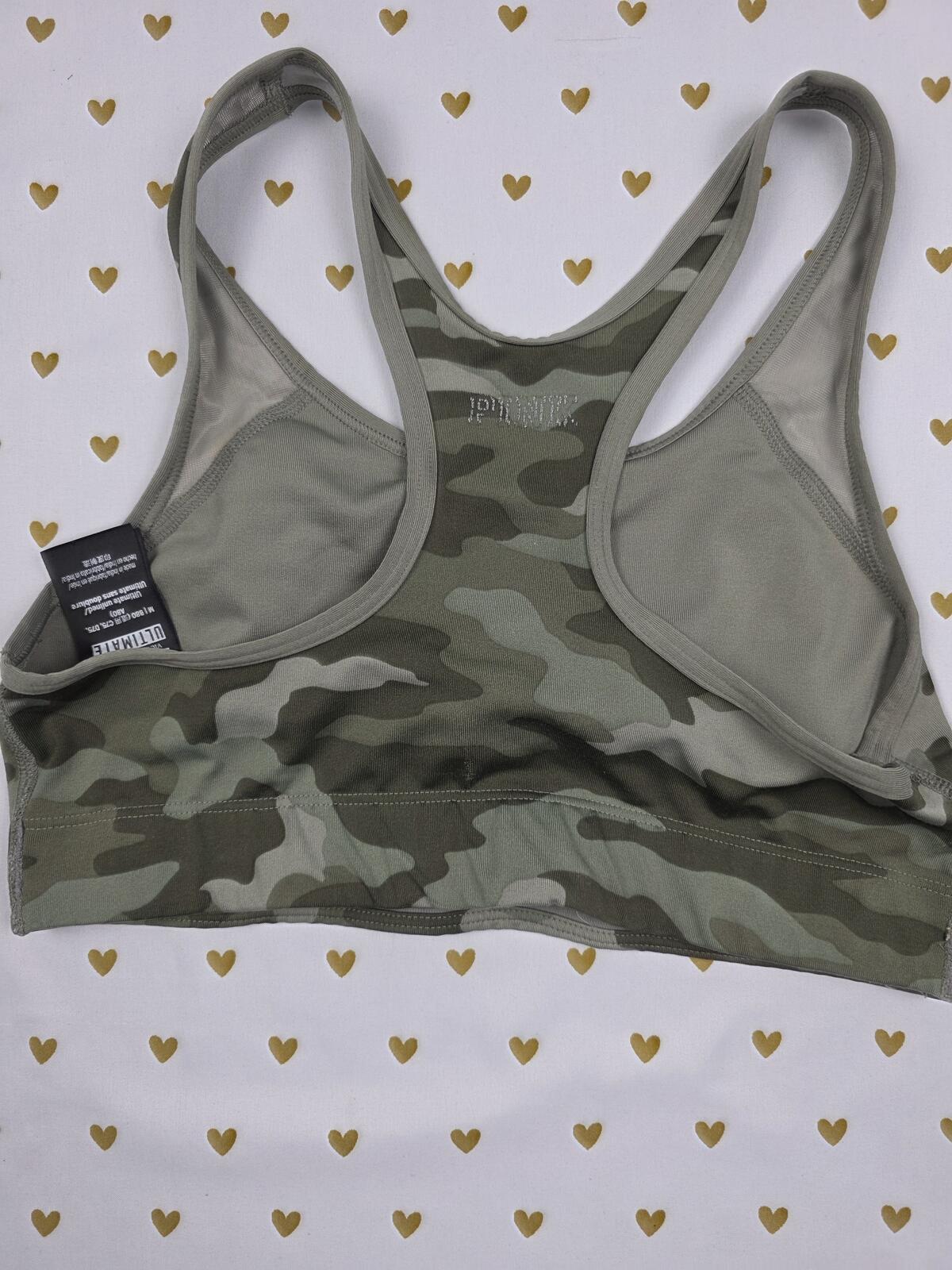 Victorias Secret Pink active Camo Camouflage Sports Bra  Bralette Bra Top Tank