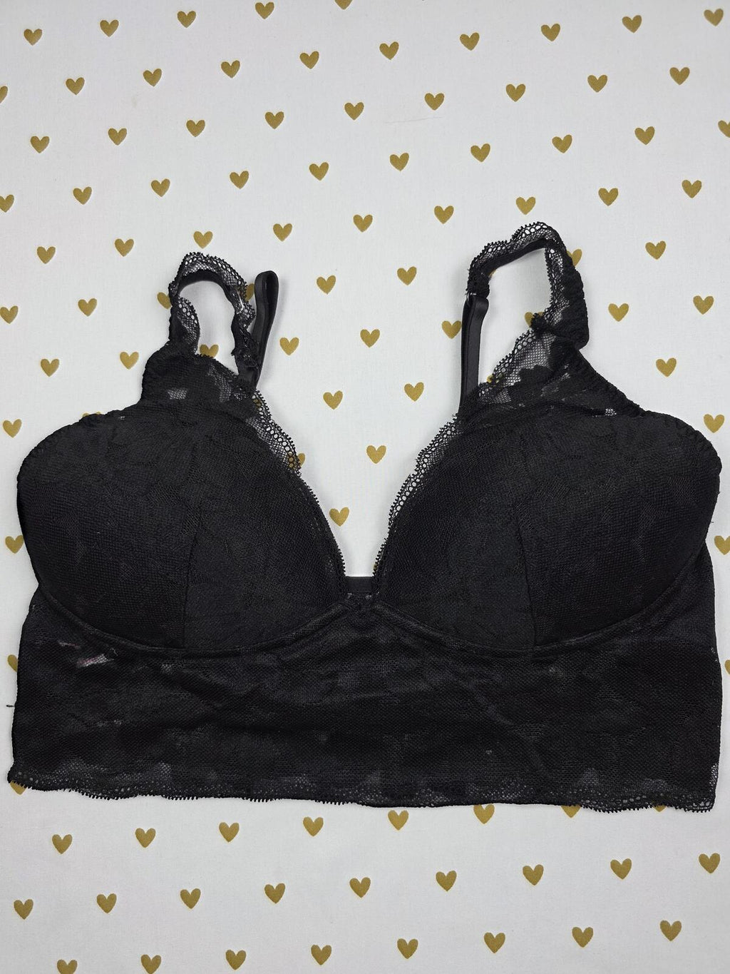 Victorias Secret Pink Medium Lace Formed Cup Bralette Bra Top Tank