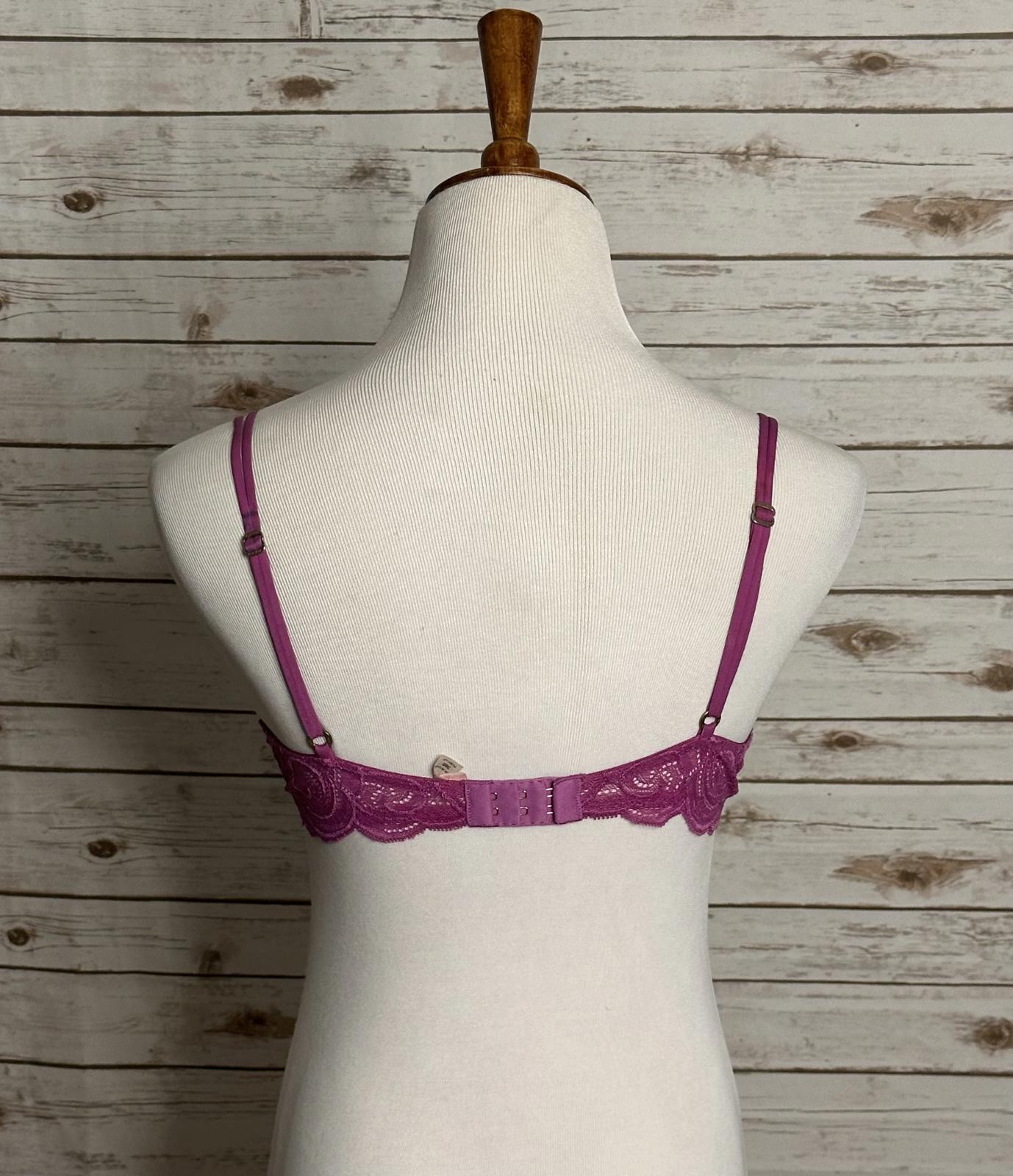 Victoria's Secret Very Sexy purple floral lace push-up bra Size 36B