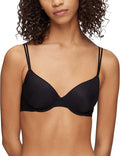 CALVIN KLEIN Sheer Marquisette Lightly Lined Demi Bra BLACK 32A