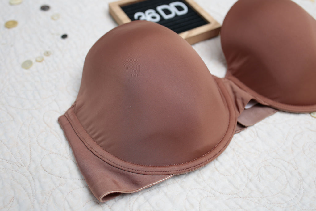 Victoria's Secret 36DD Lined Strapless Underwire Bra Rust Brown