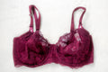 Victoria's Secret Dream Angels Push-up Unpadded Unlined Lace Demi Bra Purple 36DDD
