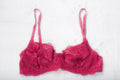 Victoria's Secret Vintage 90s Unlined Lace Underwire Demi Balconette Bra Red 36B