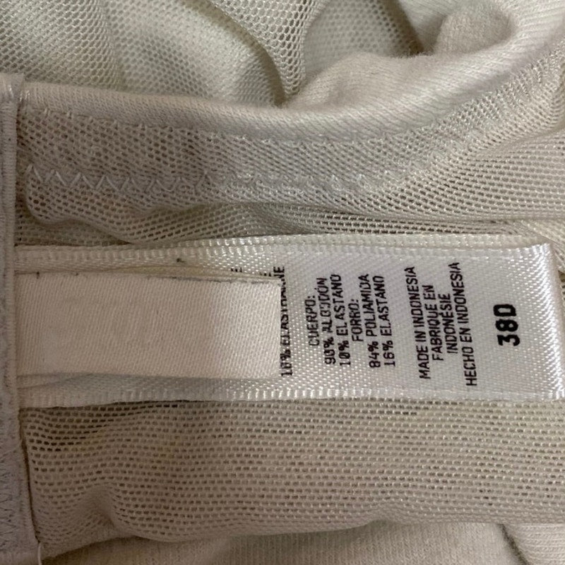 Skims Women's Cream Underwired Adjustable Strap Unpadded Push Up Bra Size 38D