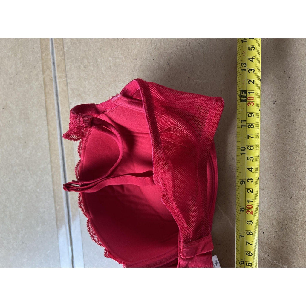Victorias Secret Bra Womens 36D Pink Lace Push Up Underwire Padded Lined Strappy