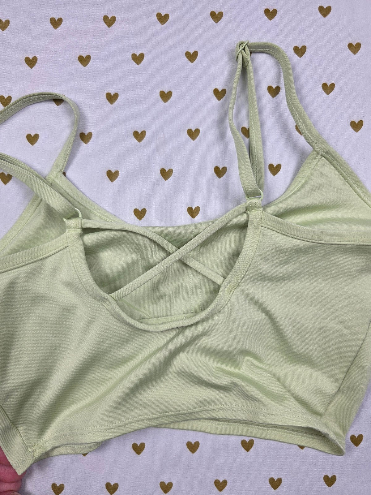 Victorias Secret Pink Active Green XS Sports bra Bralette Bra Top Tank