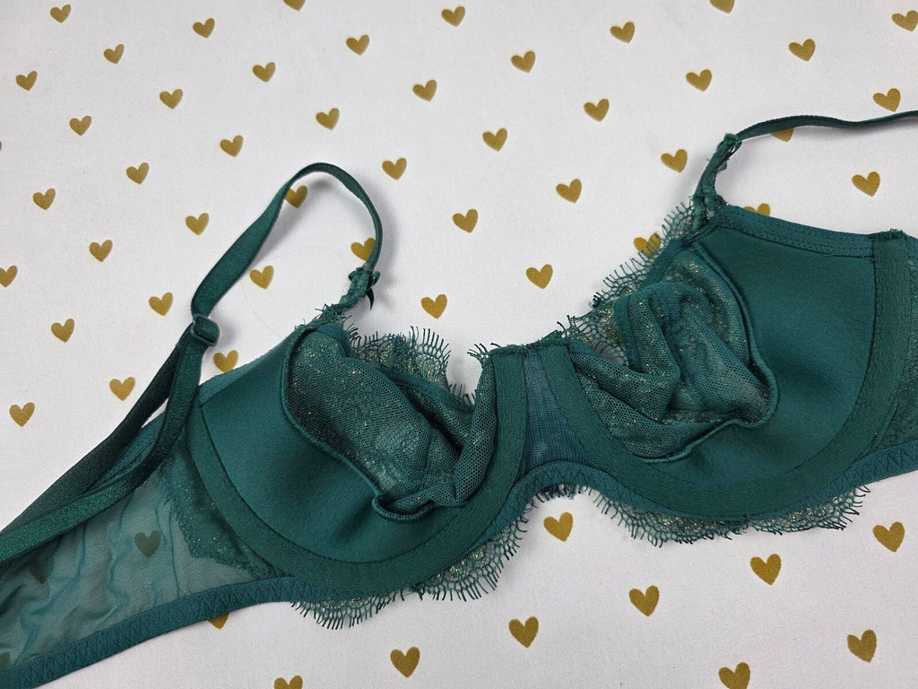 Victorias Secret Green Sexy Lace Dream Angels Push Up Without padding bra 34B
