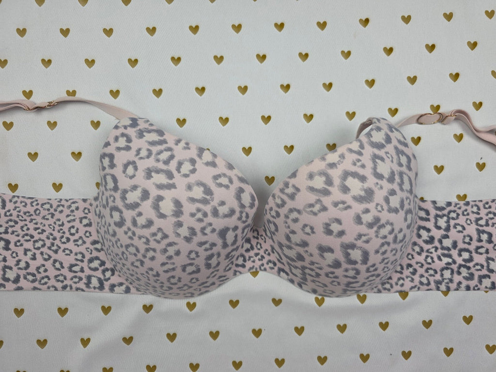 Victorias Secret Leopard Cheetah Wireless Bra INCREDIBLE Perfect Shape 34D