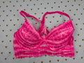 Victorias Secret Pink Neon Lace Stretch Medium  Bralette Bra Top Tank