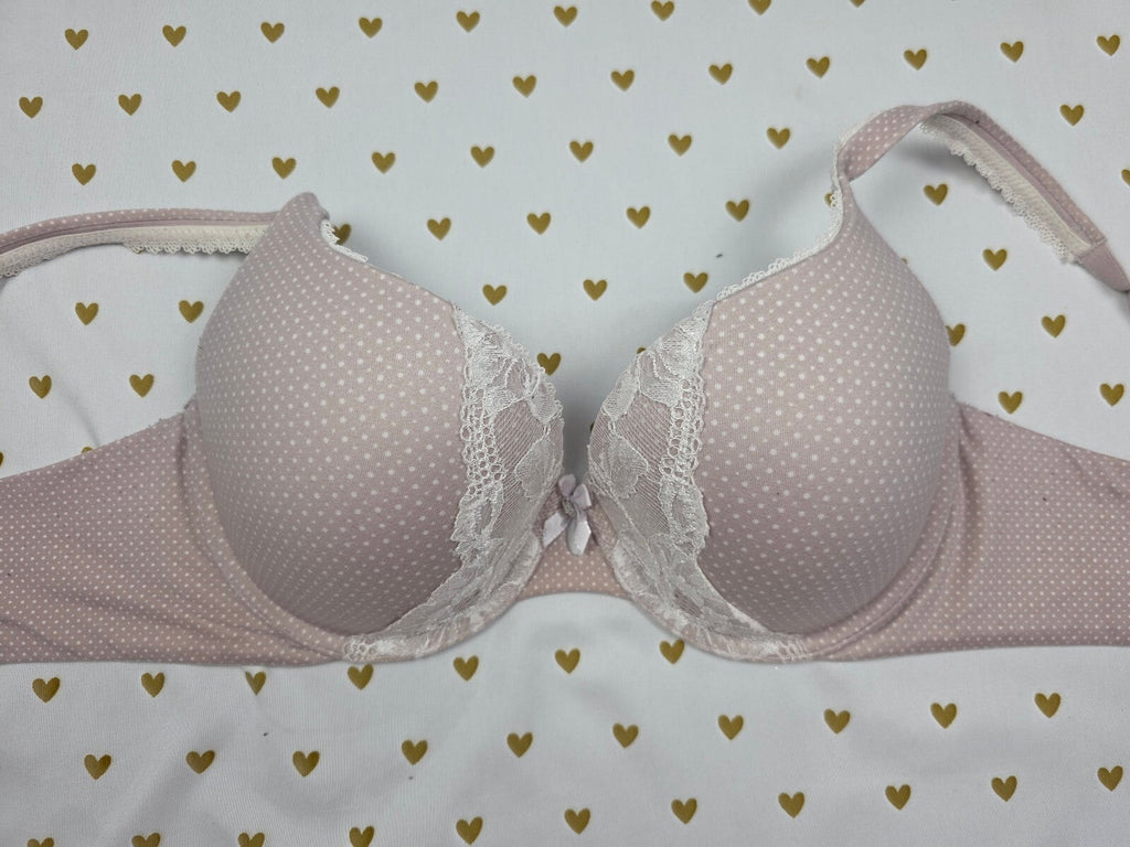 Victoria's Secret Body By Victoria Perfect Shape Bra Polka Dot 36C