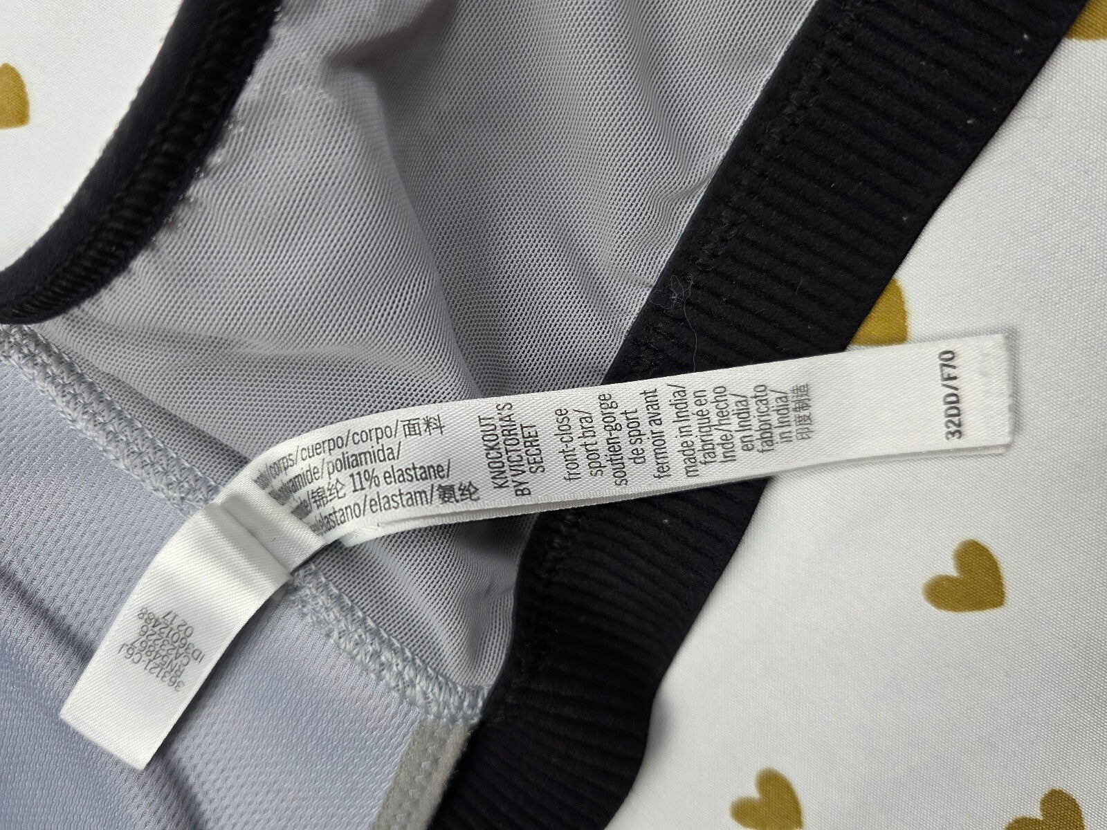 Victorias Secret Front Close Knockout Supportive Sports Bra 32DD Exercise