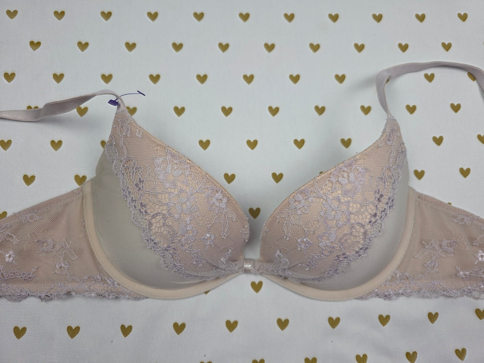 Victorias Secret Vintage Padded demi balconette Bra 32C
