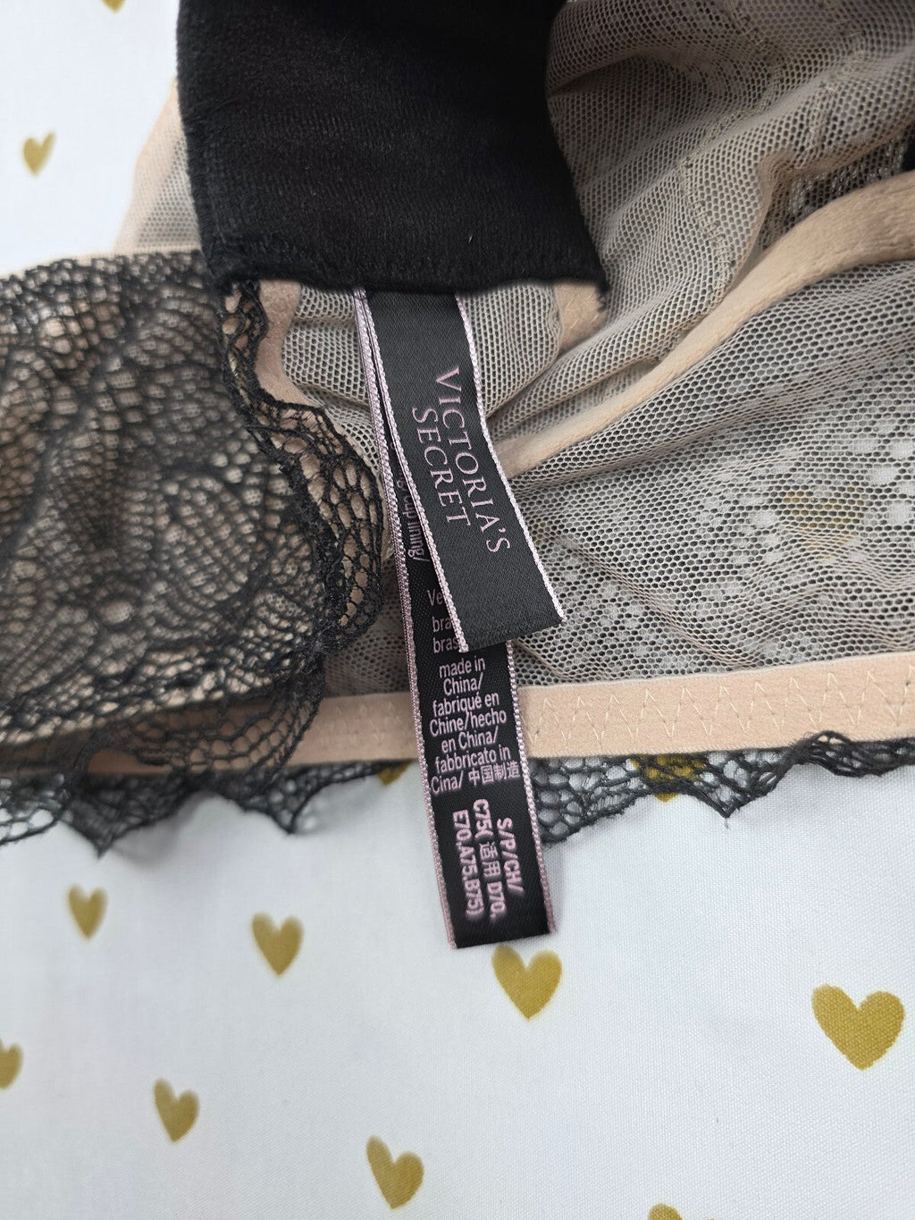 Victorias Secret Black High Line Lacey Small Bralette Bra Top Tank