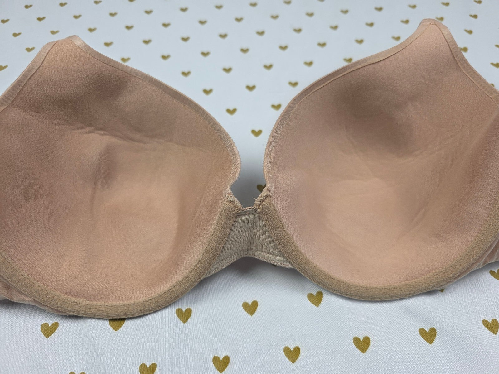 Victorias Secret beige Lined Perfect Coverage Bra 36D