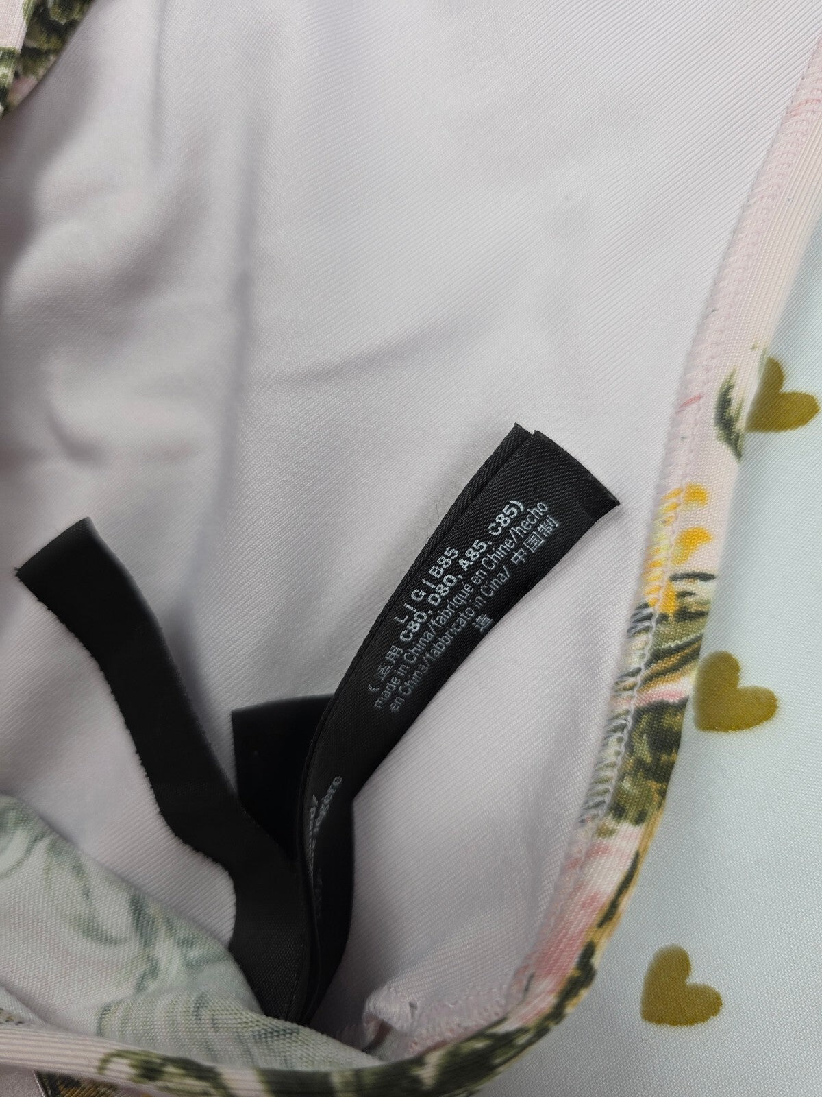 Victorias Secret Pink Palm Tropical Sports bra LARGE Bralette Bra Top Tank