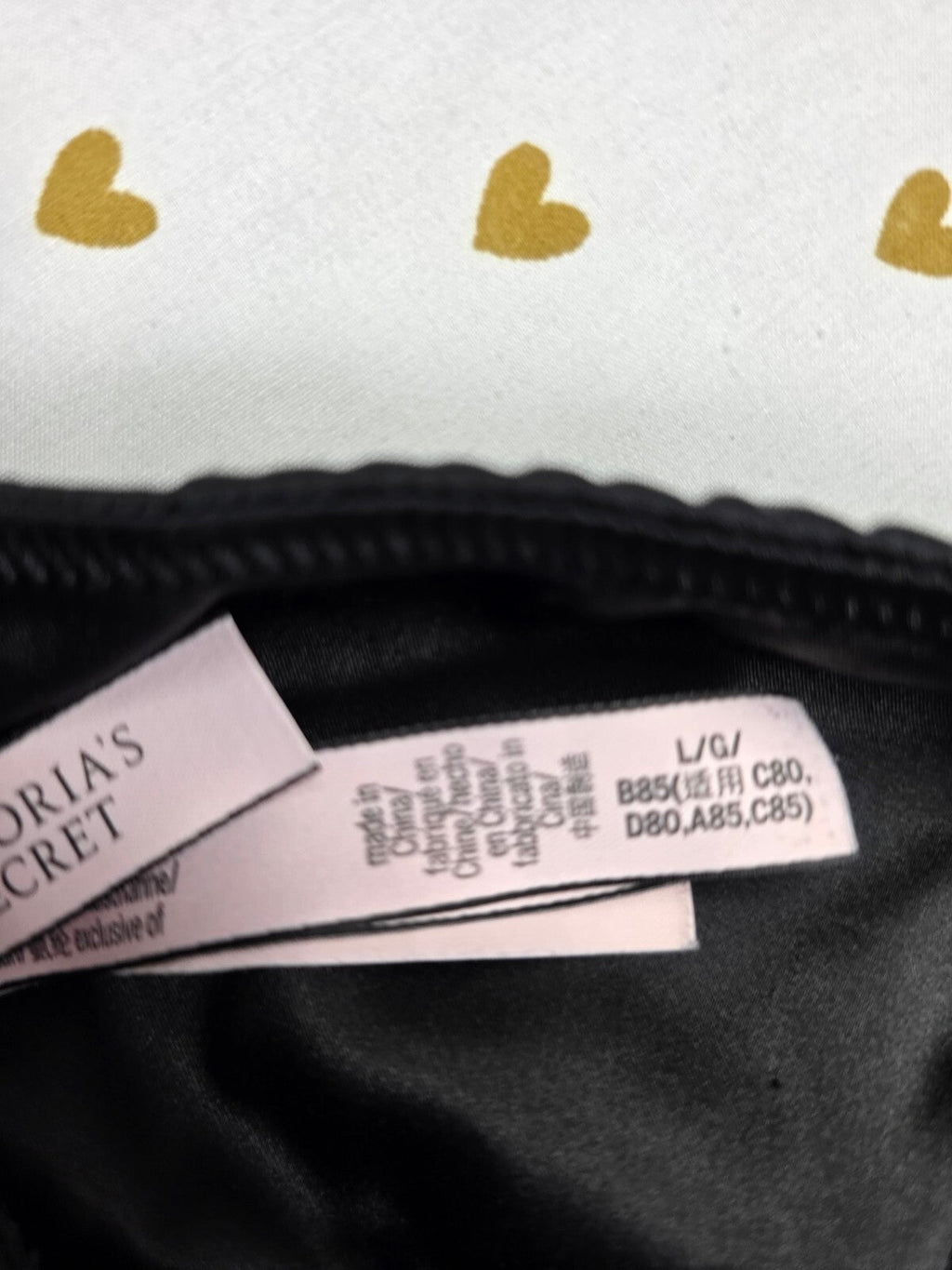 Victorias Secret Black Satin Sexy Large Black Bralette Bra Top Tank