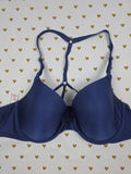 Victorias Secret Front Close Blue Racerback  Perfect Coverage bra 38B