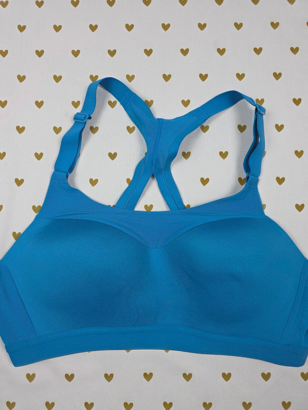 Victorias Secret  INCREDIBLE Blue Sports Bra Exercise Supportive tank Top 34B