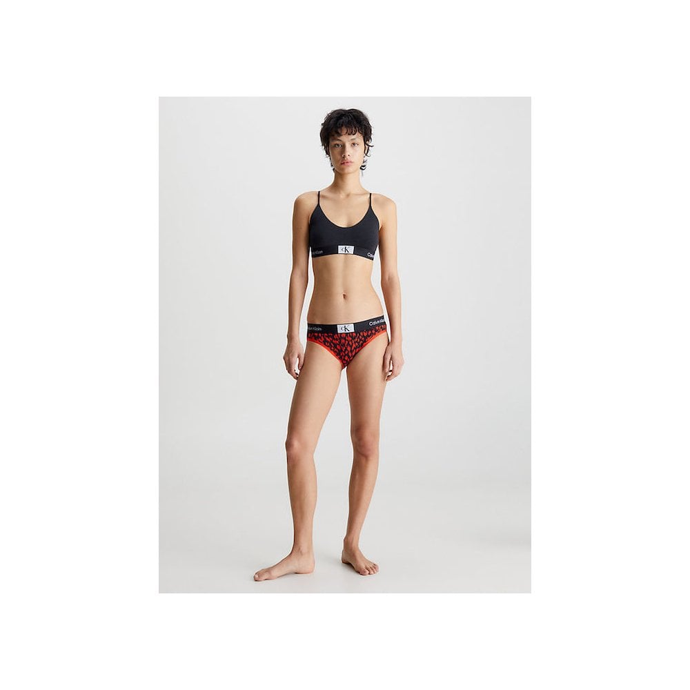 CK 1996 Unlined String Bralette, Black