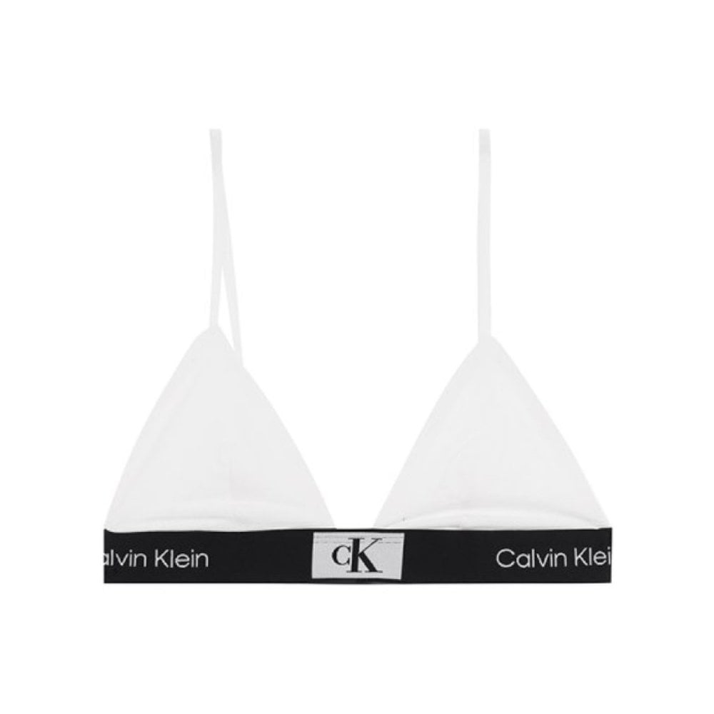 CK 1996 Unlined Triangle Bra, White